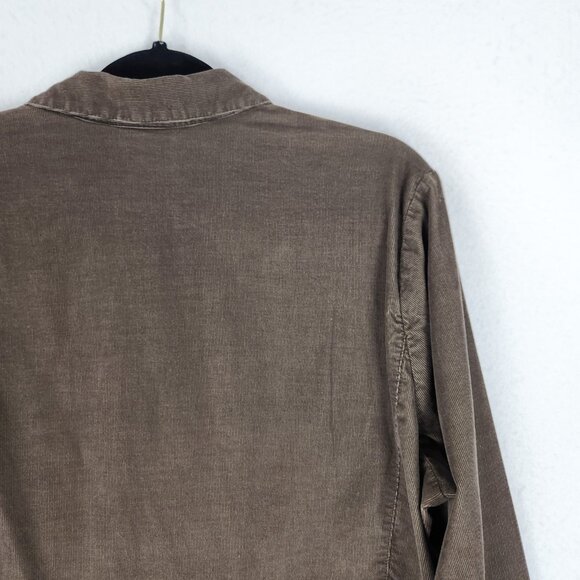 J Jill Shirt Womens Extra Large Brown Lightweight Corduroy Button Up Tunic - Picture 11 of 11